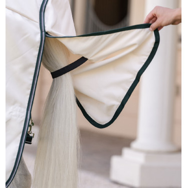 Couverture intégrale Horseware Rambo Hoody XL 0g Craie / vert chasseur / argent Blanc Couverture intégrale Horseware Rambo Hoody XL 0g Craie / vert chasseur / argent Blanc