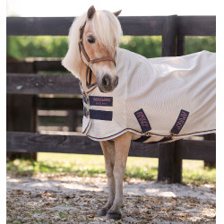 Couverture anti-mouches Horseware Amigo Bug Rug Petite 0g Argent / citron / marine / rose / bleu