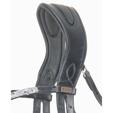 Bridon têtière anatomique Hopper T de T strass Bridon têtière anatomique Hopper T de T strass