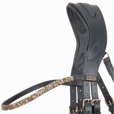 Bridon têtière anatomique Hopper T de T strass Bridon têtière anatomique Hopper T de T strass