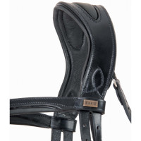 Bridon têtière anatomique Matisse T de T Marron / blanc Bridon têtière anatomique Matisse T de T Marron / blanc