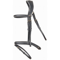 Bridon têtière anatomique Velazquez T de T Noir / blanc Bridon têtière anatomique Velazquez T de T Noir / blanc