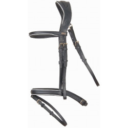 Bridon têtière anatomique Velazquez T de T Noir / blanc Bridon têtière anatomique Velazquez T de T Noir / blanc