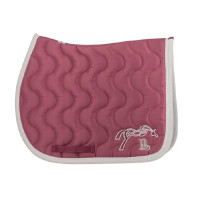 Tapis de selle Pénélope Classique Fushia / marine Rose