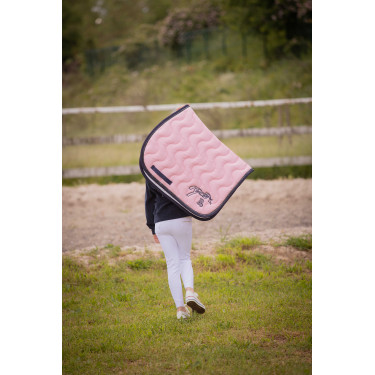 Tapis de selle Pénélope Classique Rose pâle / marine Tapis de selle Pénélope Classique Rose pâle / marine