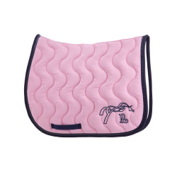 Tapis de selle Pénélope Classique Rose pâle / marine Tapis de selle Pénélope Classique Rose pâle / marine