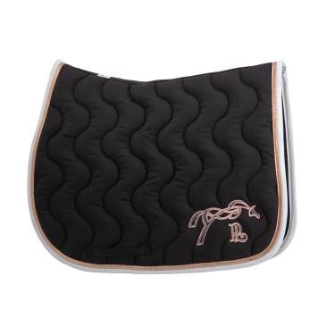 Tapis de selle Pénélope Classique Noir / blanc / rose Tapis de selle Pénélope Classique Noir / blanc / rose