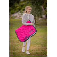 Tapis de selle Pénélope Classique Fushia / marine Rose