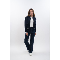 Bomber Sweater Harcour Agathe Marine Bleu marine