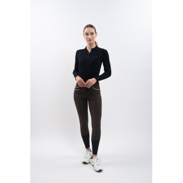 Pantalon polaire équitation Harcour Jaipur Cacao Marron