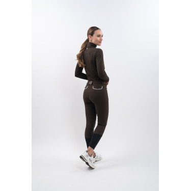 Pantalon polaire équitation Harcour Jaipur Cacao Marron