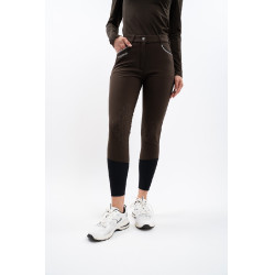 Pantalon polaire équitation Harcour Jaipur Cacao Marron