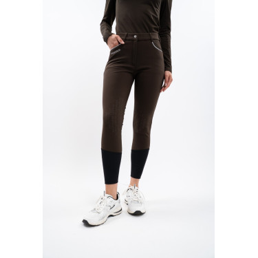 Pantalon polaire équitation Harcour Jaipur Cacao Marron