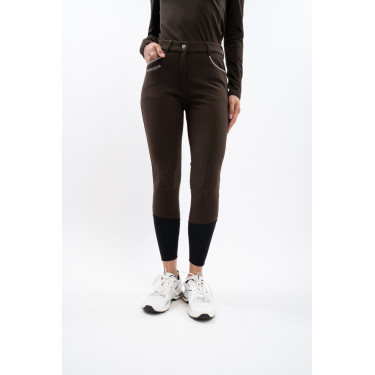 Pantalon polaire équitation Harcour Jaipur Cacao Marron