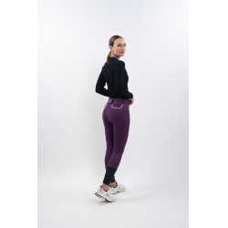 Pantalon polaire équitation Harcour Jaipur Figue Violet