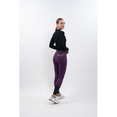 Pantalon polaire équitation Harcour Jaipur Figue Violet