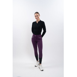 Pantalon polaire équitation Harcour Jaipur Figue Violet