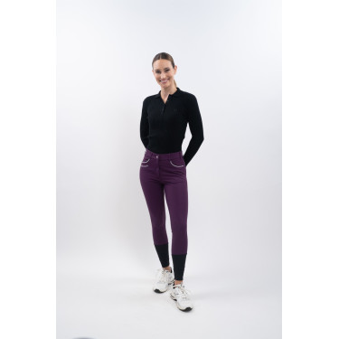 Pantalon polaire équitation Harcour Jaipur Figue Violet