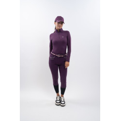 Pantalon polaire équitation Harcour Jaipur Figue Violet