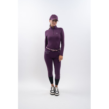 Pantalon polaire équitation Harcour Jaipur Figue Violet