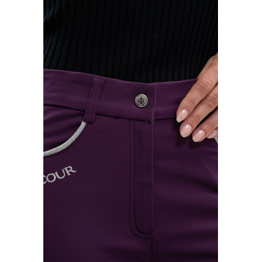 Pantalon polaire équitation Harcour Jaipur Figue Violet