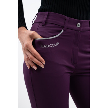 Pantalon polaire équitation Harcour Jaipur Figue Violet