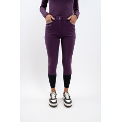 Pantalon polaire équitation Harcour Jaipur Figue Violet