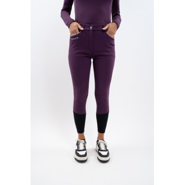 Pantalon polaire équitation Harcour Jaipur Figue Violet