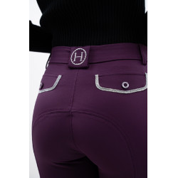 Pantalon polaire équitation Harcour Jaipur Figue Violet