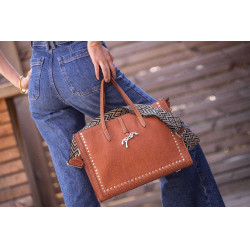 Sac à main Pénélope Naily Romane Cognac Marron