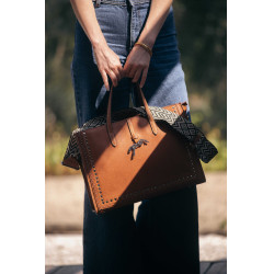 Sac à main Pénélope Naily Romane Cognac Marron