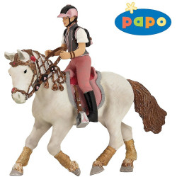 Figurine jeune cavalière PAPO
