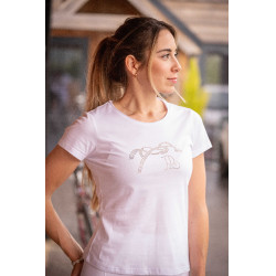 T-shirt Pénélope Iconic Strass Blanc T-shirt Pénélope Iconic Strass Blanc