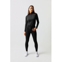 Pantalon d'équitation Horze Leonie à fond intégral femme en daim végétalien Noir Pantalon d'équitation Horze Leonie à fond intégral femme en daim végétalien Noir