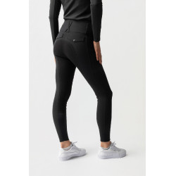 Pantalon d'équitation Horze Leonie à fond intégral femme en daim végétalien Noir Pantalon d'équitation Horze Leonie à fond intégral femme en daim végétalien Noir