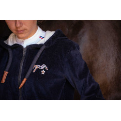 Sweat zip Emy Velvet Pénélope Bleu marine Sweat zip Emy Velvet Pénélope Bleu marine