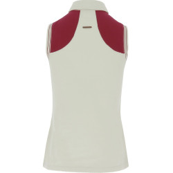 Polo piqué Equithème femme sans manches