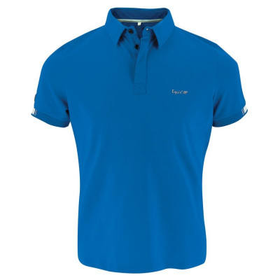 Polo Equit'M manches courtes homme Bleu roi