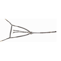 Collier de chasse doublé à pont T de T Havane foncé Marron