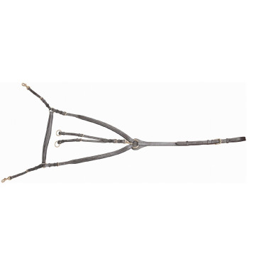 Collier de chasse doublé à pont T de T Havane foncé Marron
