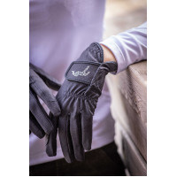 Gants Pisma Strass Pénélope Bleu marine