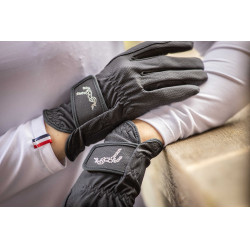 Gants Pisma Strass Pénélope Bleu marine