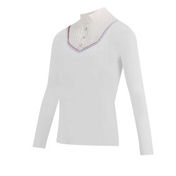 Polo Equithème Cabourg manches longues Blanc Polo Equithème Cabourg manches longues Blanc