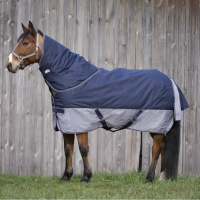 Couverture Equithème Tyrex 600D 150G Marine / gris Bleu Couverture Equithème Tyrex 600D 150G Marine / gris Bleu