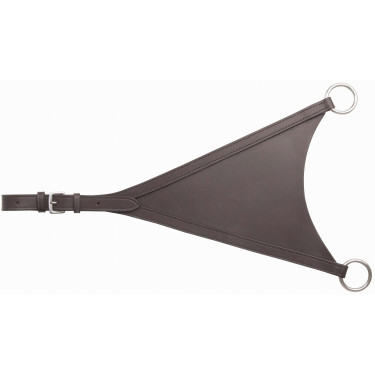 Fourche de martingale pleine en cuir T de T Havane foncé Marron