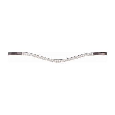 Frontal strass 4 rangs T de T Havane foncé / argent Marron