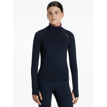 Maillot de corps Young Rider LeMieux Savannah col montant Marine Bleu marine