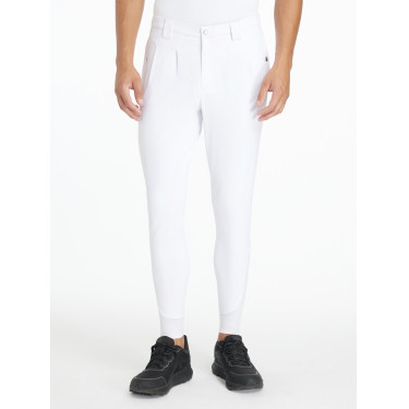 Pantalon d’équitation LeMieux homme fond silicone classique Blanc