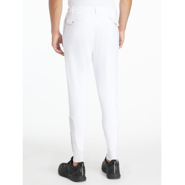 Pantalon d’équitation LeMieux homme fond silicone classique Blanc