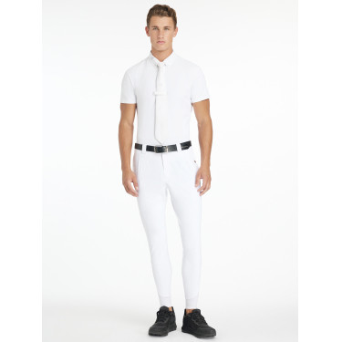 Pantalon d’équitation LeMieux homme fond silicone classique Blanc
